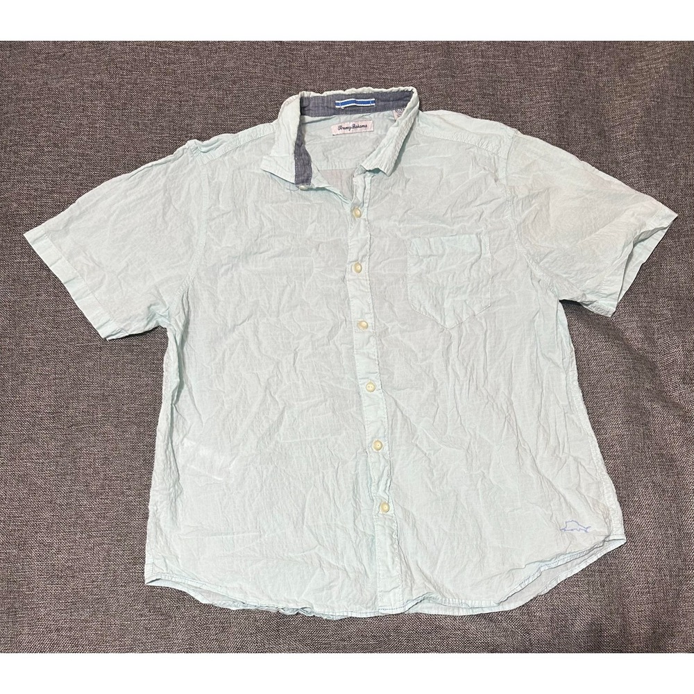 Tommy Bahama Men's XL Light Blue‎ Short Sleeve Shirt